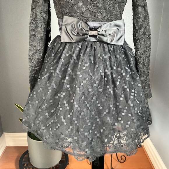 VTG Jessica McClintock Gunne Sax WEDNESDAY Halloween Costume Black Junior 7/8 - Picture 4 of 12